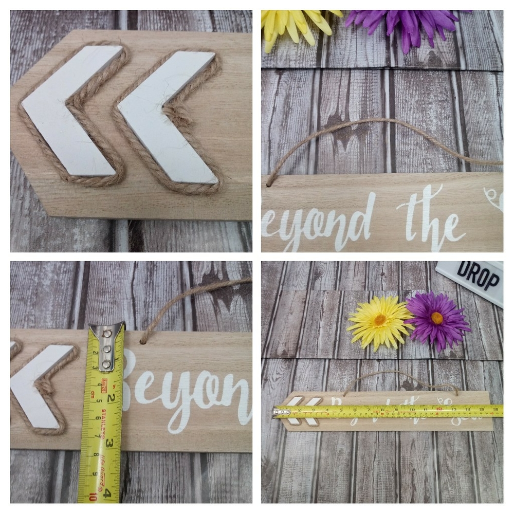 Beyond The Sea Wood Hanging Sign Nautical Decorative Home Accent - Picture 6 of 9